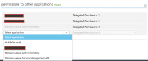 Azure AD app permission settings